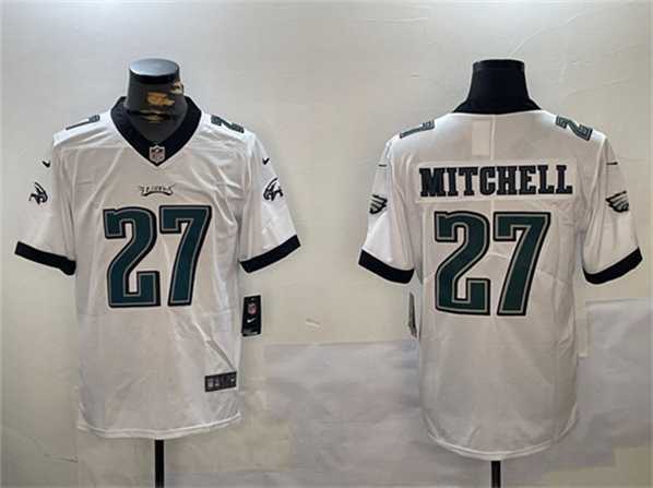 Men & Women & Youth Philadelphia Eagles #27 Quinyon Mitchell White Vapor Untouchable Limited Football Stitched Jerseyy